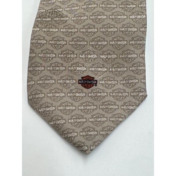 Harley Davidson Silk Necktie Tonal Logo Ralph Marlin Co. 58in - Picture 3 of 7